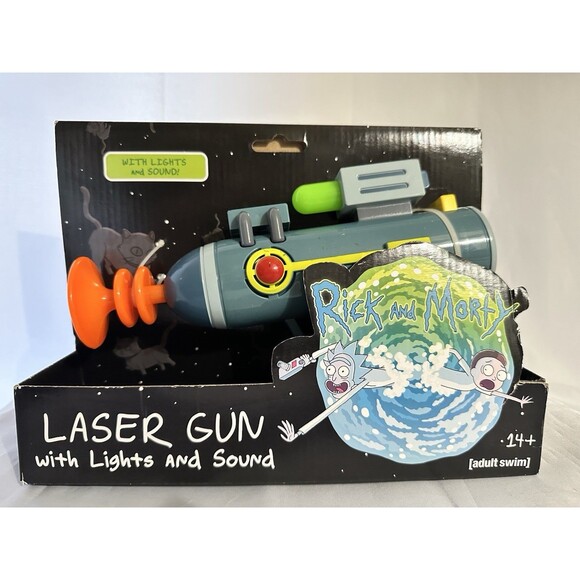 Official ADULT SWIM RICK AND MORTY Laser Gun w/Lights & Sound Halloween Costume - Picture 1 of 2